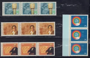PORTOGALLO 1986 STRISCIA X 3 SET 1669, 1678-1680 ANNIVERSARI PACE MINT MNH - Foto 1 di 1