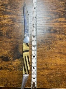 vintage Utica Cutlery Co. large toothpick knife. unusual scales - Picture 1 of 7