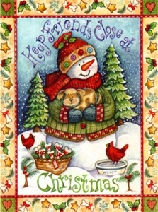 Merry Christmas Friends Scratch Sniff Peppermint Debra Jordan Bryan Theme Card - Picture 1 of 4