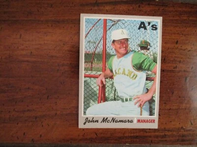 1970   Topps  JOHN  McNAMARA  Baseball  Card  (Card  #706- High  Number) - Image 1 of 4