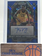 2023 Panini Prizm Draft Picks Kris Murray DP Autographs Blue Ice RC /75 #DPA-KMY