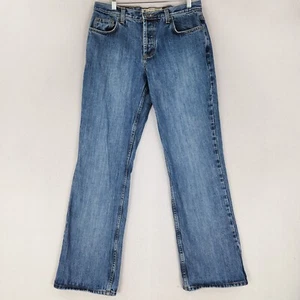 Pantalones de mezclilla informales American Eagle para mujer 10 azules bootcut botón mosca lavado medio - Imagen 1 de 13
