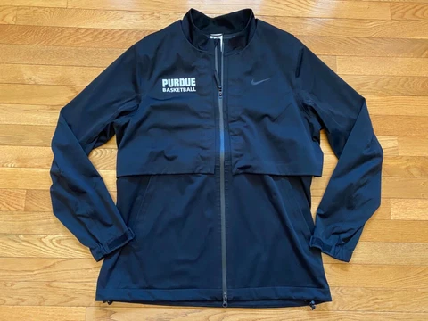 Nike Purdue Basketball Team Issued Vest Full Zip Jacket Mens Sz L Nike Fit ADV Cover