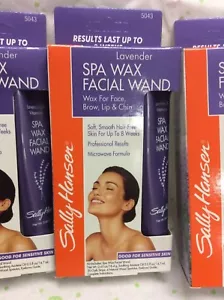 3 X SALLY HANSEN LAVENDER SPA WAX FACIAL WAND COMPLETE KIT LASTS UP TO 8 WEEK - Picture 1 of 8