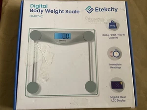 Etekcity Digital Body Weight Bathroom Scale - 6mm Tempered Glass - Picture 1 of 5