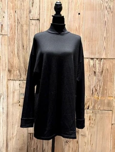 Reformation Damen schwarz Rollkragen Langarm Top kleiner Stoffüberschuss Made in - Bild 1 von 3