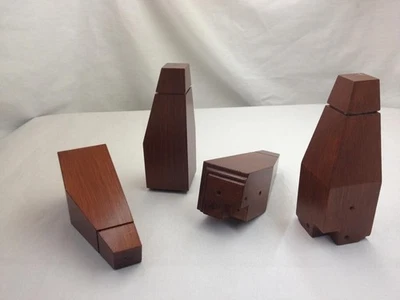 Brown Tapered Wood Sofa Couch Chair Ottoman Furniture Leg Feet, 5-3/4", 4 Legs - Image 1 of 4