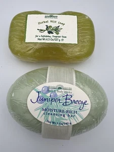 Bath & Body Works Juniper Breeze Herbal Mist Rich Cleansing Bar Soap New, 2 Bars - Picture 1 of 8