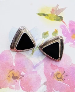 Schmuck gemarkt Cid (Clyde Duneier) Sterling 925 Silber Onyx Ohrstecker Ohrringe - Bild 1 von 6