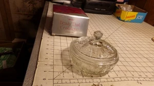 Vintage Avon "Beauty Dust Crystalique Container" Powder Vanity, Candy/Nut Bowl - Picture 1 of 6