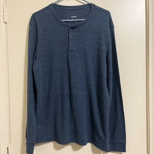 Y2K Mens Waffle Thermal Henley Sz L Layering Preppy Versatile Streetwear Comfort - Picture 1 of 7