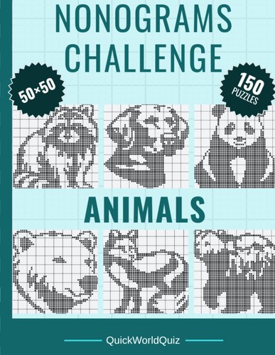 Nonograms Challenge: Animals: 150 Expert Picture Logic Puzzles | 50×50 ...