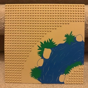 Lego Western Indians 2359px1 Baseplate 32x32 Curve River Pattern 6748 6766 6763 - Picture 1 of 6