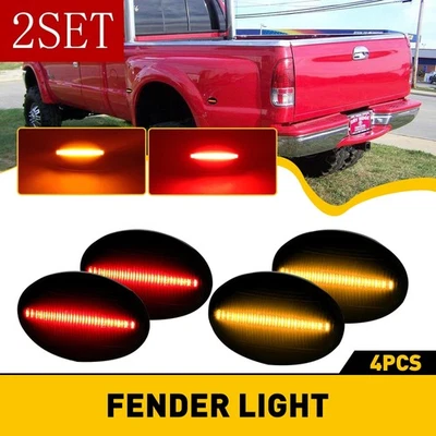 For Ford F350 F450 Super Duty LED Dually Bed Fender Side Marker Light Lamp  2set - Image 1 of 4