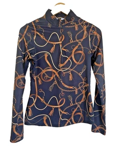 Camisa Escolar Estampada Ecuestre Negra Montar XS Top - Imagen 1 de 7