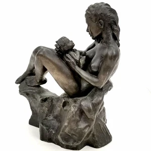 Genesis Fine Arts Sculpture-Mother & Infant-Cold Cast Bronze Figure Statue - Picture 1 of 12