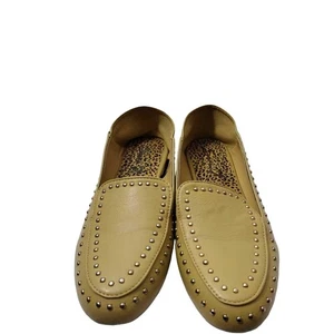Seven7 Mujer Francesca Mocasín Zapatos Planos Beige Sin Cordones Acolchado Tachonado 10 - Imagen 1 de 9