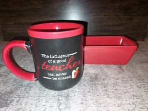 Der Einfluss eines guten Lehrers kann nie gelöscht werden Kaffeebecher und Brotteller - Bild 1 von 4
