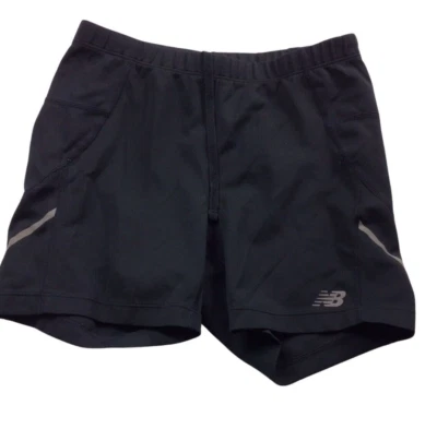 NEW BALANCE Girls Dry Performance Moisture Wicking Bike Shorts Black Sz  M 10/12 - Image 1 of 4