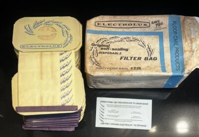 Electrolux Vacuum Bags Vintage Yellow with Cardboard Top Vintage Lot Of 30 - Image 1 of 4