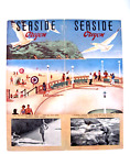 Fantastique brochure de voyage vintage "Seaside Oregon" avec belle carte couleur *
