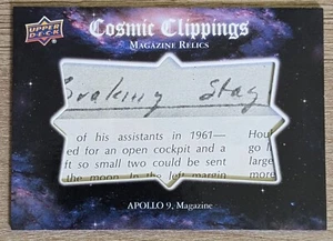 Reliques de magazines COSMIC 2023 Upper Deck COSMIC Cosmic Clippings CC-11 Apollo 9 - Photo 1/2