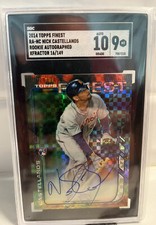2014 Topps Finest No. RA-NC NICK CASTELLANOS Rookie Auto RC Sgc 9 Xfractor /149