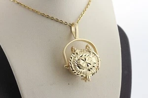 Michael Anthony 14K Yellow Gold Textured Nantucket Movable Top Basket Pendant - Picture 1 of 11