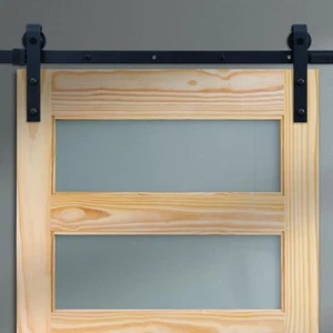 Sliding Barn Style Black Iron Strap Door Hardware Kit - Picture 1 of 5