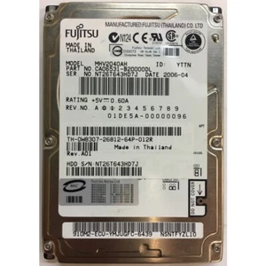 W8307 - Dell 40GB 5400 RPM IDE 2.5" HDD - Picture 1 of 1