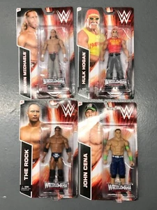 2015 Mattel WWE Heritage Series Wrestlemania XXX Hogan Cena Rock Michaels Set - Imagen 1 de 6