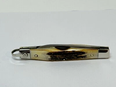 VINTAGE CASE XX BAILER LOOP GENUINE BURNT STAG PEN POCKET KNIFE 52042 R GG 2 - Image 1 of 4