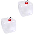  2 Pcs Folding Drinking Bucket Camping Water Tank Container Cube
