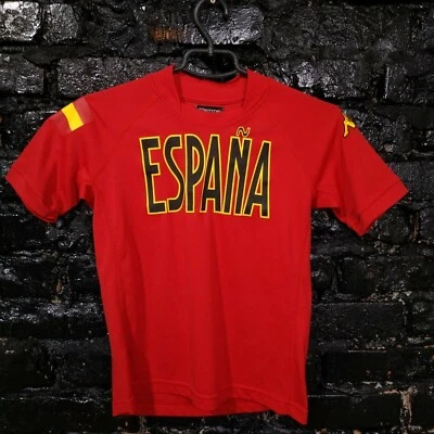 Spanien Espana Sport Trikot Kappa Big Centre Logo Farbe Rot Größe Young Größe L - Bild 1 von 4