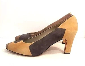 Evan Picone Womens Size 7M Three Tone Suede Classic Pumps Made in Spain Shoes - Picture 1 of 5