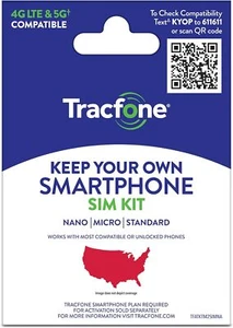 Tracfone Keep Your Own Phone Prepaid Aktywacja 3-w-1 Zestaw kart SIM CDMA / GSM - Zdjęcie 1 z 6