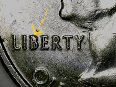 2007-P Wyoming Quarter Obv. Die Chip "B" in Liberty and machine doubling....a19 - Image 1 of 4