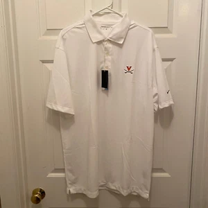 Neu mit Etikett Virginia UVA Cavaliers Golf Team ausgestellt Nike Dri-Fit weißes Poloshirt XL - Bild 1 von 3