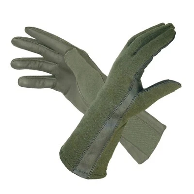 Guantes de Vuelo de Verano Nomex Guante de Piloto de Aviador, Resistente al Fuego, Mil-Spec, Salvia Foto 1 de 4