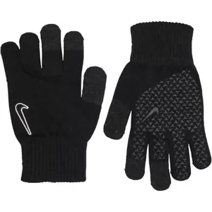 Nike Junior Knitted Tech And Grip Gloves 2.0 Black/White-Boys - Picture 1 of 2