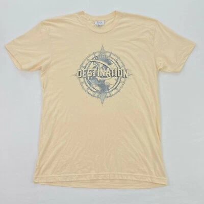 Camiseta Destination Disney D23 Exclusiva 2012 Tostada/Beige Puntada Única • GRANDE Foto 1 de 4