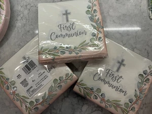 First Communion Party Plates & Napkins Bundle - NWT - Picture 1 of 3