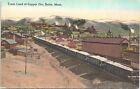 Lithograph Mining Scene Butte Montana Train Load Of Copper Ore 1910S Era
