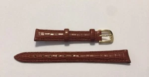 BAND IT, Brown Lizard Grain Watchband, Genuine Leather, 12mm, 7” - Picture 1 of 5