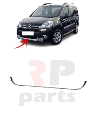 FOR CITROEN BERLINGO, PARTNER 12-14 FRONT BUMPER LOWER CENTER GRILLE CHROME TRIM - Image 1 of 4