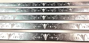 Silver Foil White Floral Wedding Anniversary K&Company Set of 5 Stickers - Picture 1 of 1