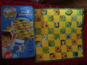2006 Nickelodeon Cardinal Go Diego Go Nick Jr DIEGO CHECKERS Game w/Storage Tin - Picture 1 of 3