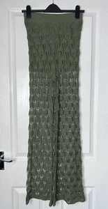 BNWT TOPSHOP GREEN OPEN STITCH KNIT TROUSERS SIZE S RRP £28 SOLD OUT - Picture 1 of 2