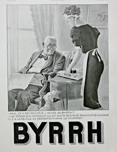 PUBLICITÉ DE PRESSE 1938 C'EST DEJA L'HEURE DU BYRRH - Foto 1 di 1