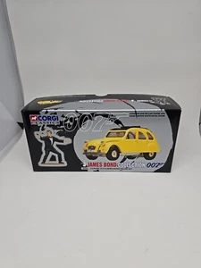 Corgi Classics 1998 1:36 James Bond 007 Yellow 2CV Citroen w/ Bond Figure H/M - Picture 1 of 5